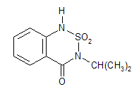 Bentazone structural formula